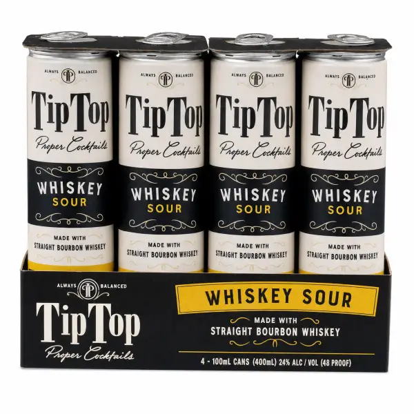 Tip Top Proper Cocktails Whiskey Sour 4 Pack 4 x 100ml