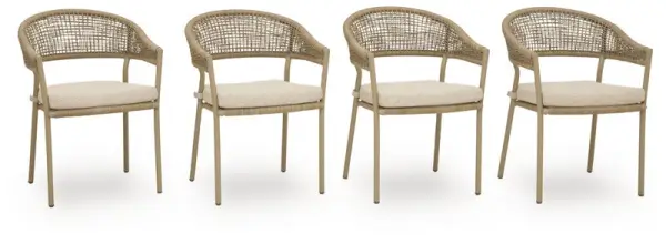 Orchard Beach - Arm Chair With Cushion (Set of 4) - Beige