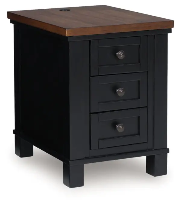 Wildenauer - Chair Side End Table - Brown / Black