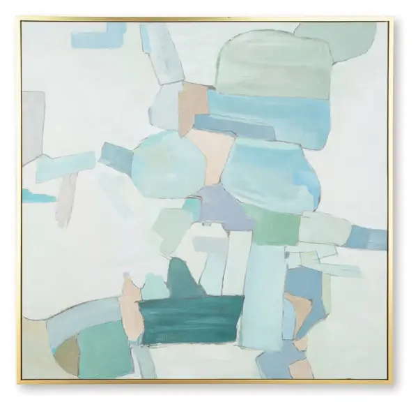 Wynburn - Wall Art - White / Blue / Green