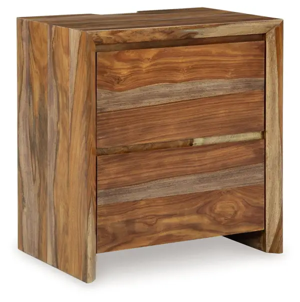 Dressonni - Two Drawer Night Stand - Brown