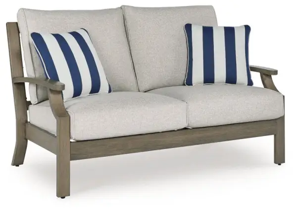 Rainier Ranch - Loveseat With Cushion - Brown / Beige
