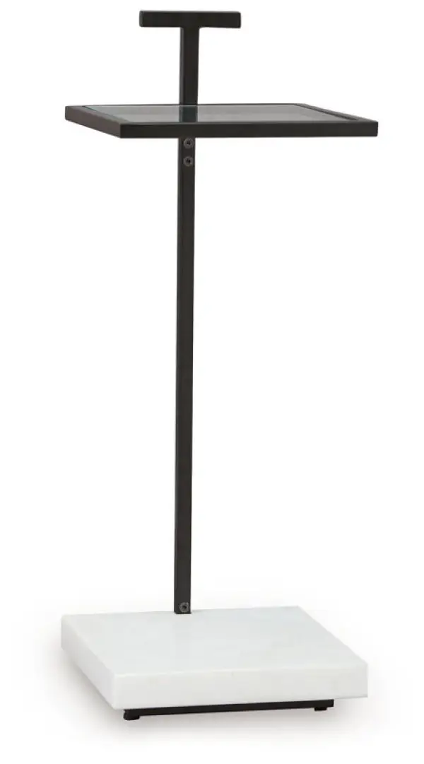 Mannill - Accent Table - Black / White