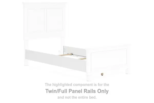 Fortman - Twin/Full Panel Rails - White