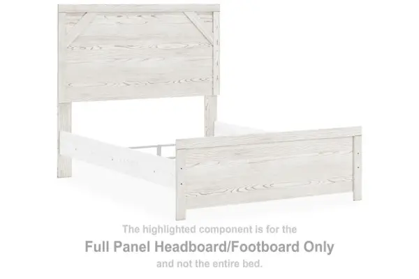Gerridan - Full Panel Headboard/Footboard - White / Gray