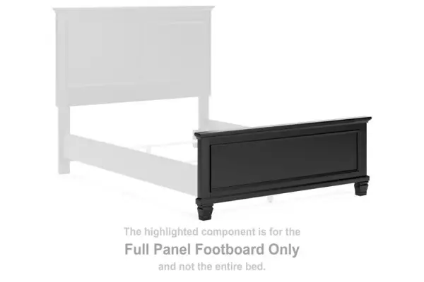 Lanolee - Full Panel Footboard - Black