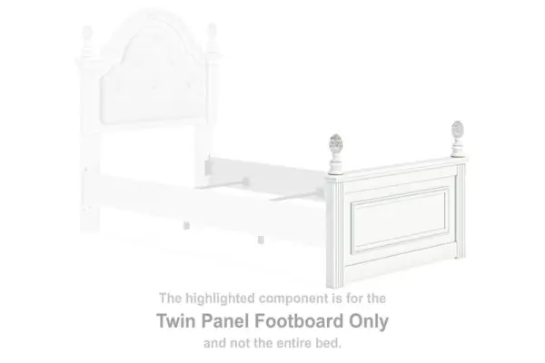 Kozlani - Twin Panel Footboard - White