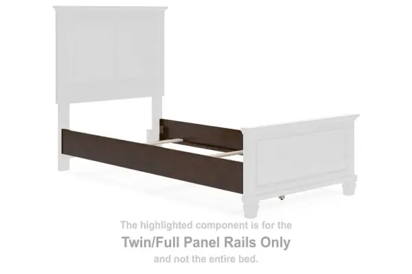 Danabrin - Twin/Full Panel Rails - Brown