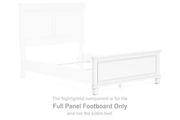 Fortman - Full Panel Footboard - White