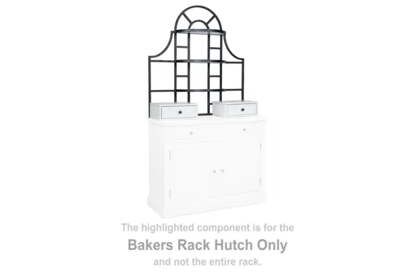 Greddinton - Bakers Rack Hutch - White / Black
