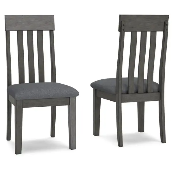 Hallanden - Dining UPH Side Chair (Set of 2) - Black / Gray