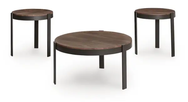 Horizon Hills - Occasional Table Set (Set of 3) - Brown / Black