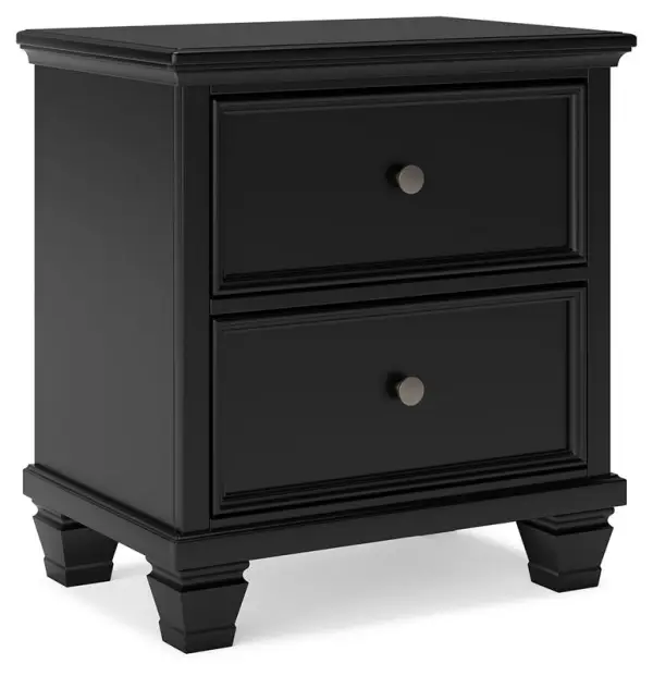 Lanolee - Two Drawer Nightstand - Black