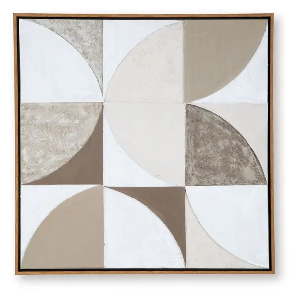 Harelman - Wall Art - Tan / Taupe / White