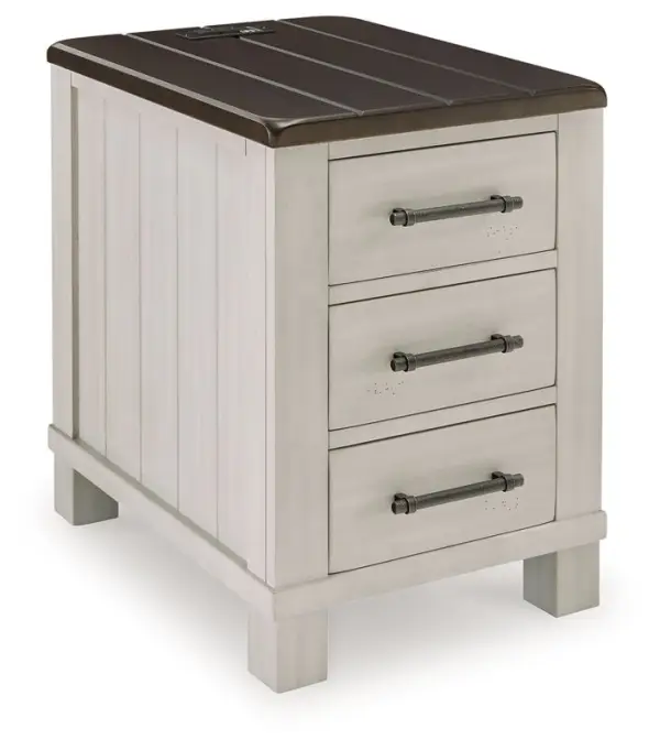 Darborn - Chair Side End Table - Gray / Brown