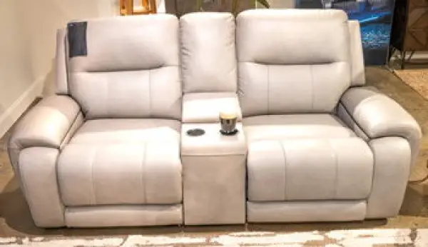 Real Moments - Power Reclining Loveseat With Audio Seating - Ash