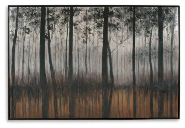 Philyra - Wall Art - Black / Orange / Silver