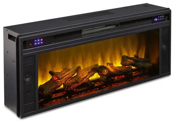 Entertainment Accessories - Fireplace Insert - Rectangular - Black