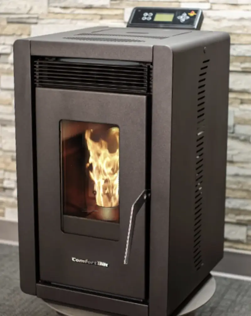 Alpine by ComfortBilt HP40 - Compact Small Pellet Stove Black America's Smallest Pellet Stove