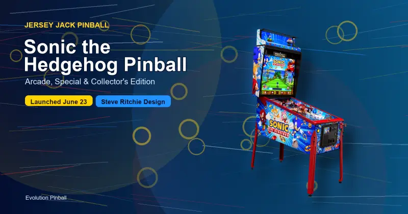 Jersey Jack Sonic the Hedgehog pinball launch image