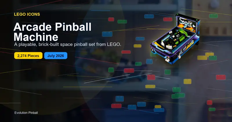 LEGO Icons Arcade Pinball Machine set 11374 blog image
