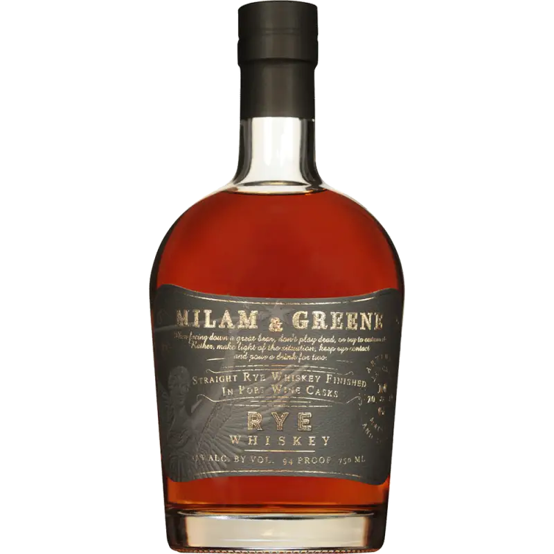 Milam & Greene Port Cask Finished Rye Whiskey 750ml