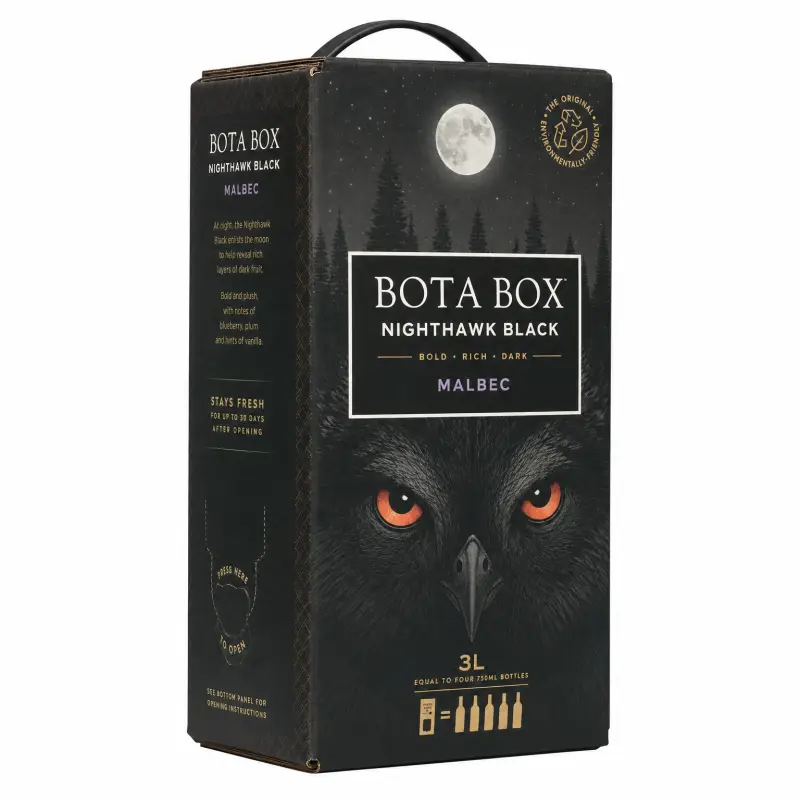 Bota Box Nighthawk Black Malbec 3L
