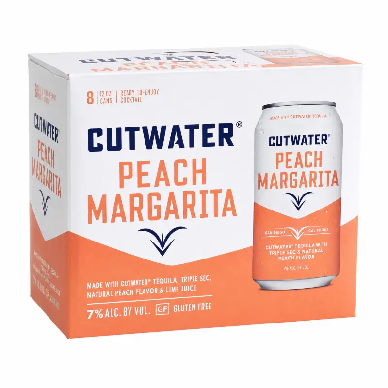 Cutwater Peach Margarita 4 Pack 12oz Cans