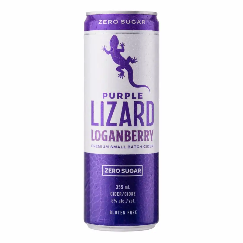 Loganberry Zero Sugar 355 Purple Lizard
