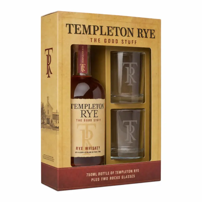 Templeton Rye Whiskey Gift Set 750ml