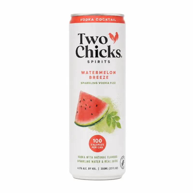 Two Chicks Watermelon Breeze Sparkling Vodka Fizz 355ml