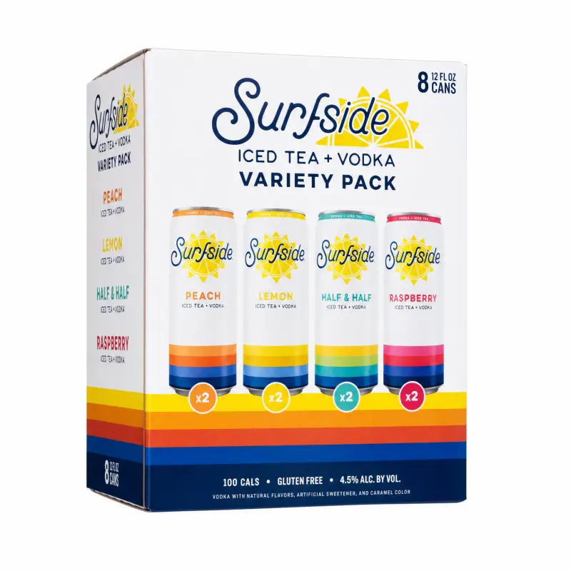 Surfside Iced Tea Vodka Variety Pack 8 Pack 12oz Cans