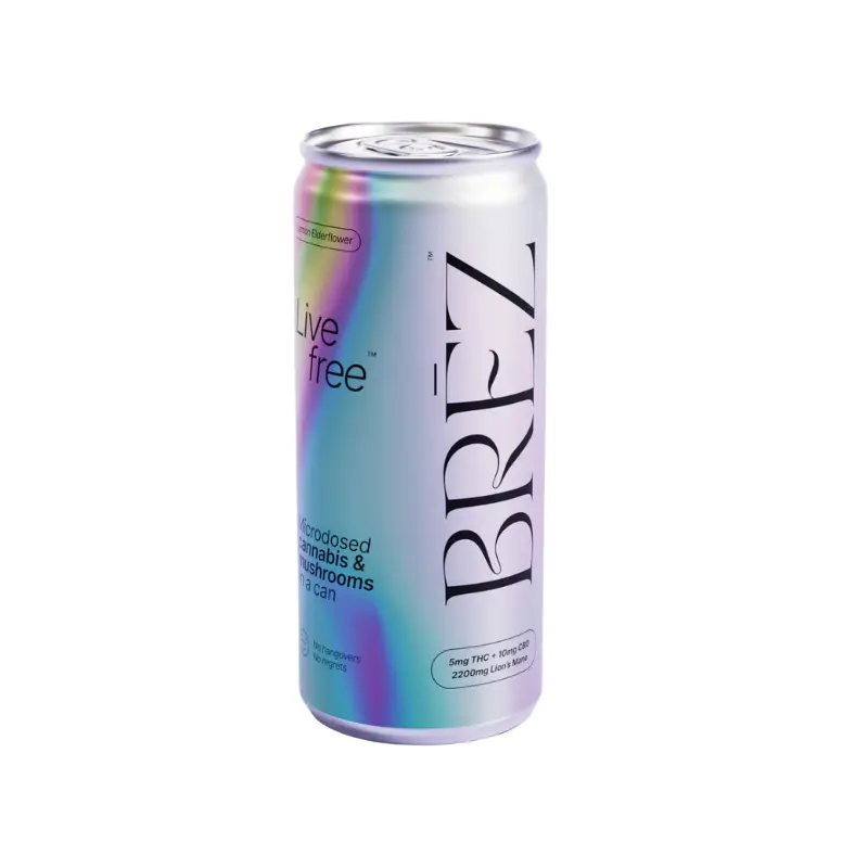 BREZ - Lemon Elderflower 12oz. Mushroom Infused Drink