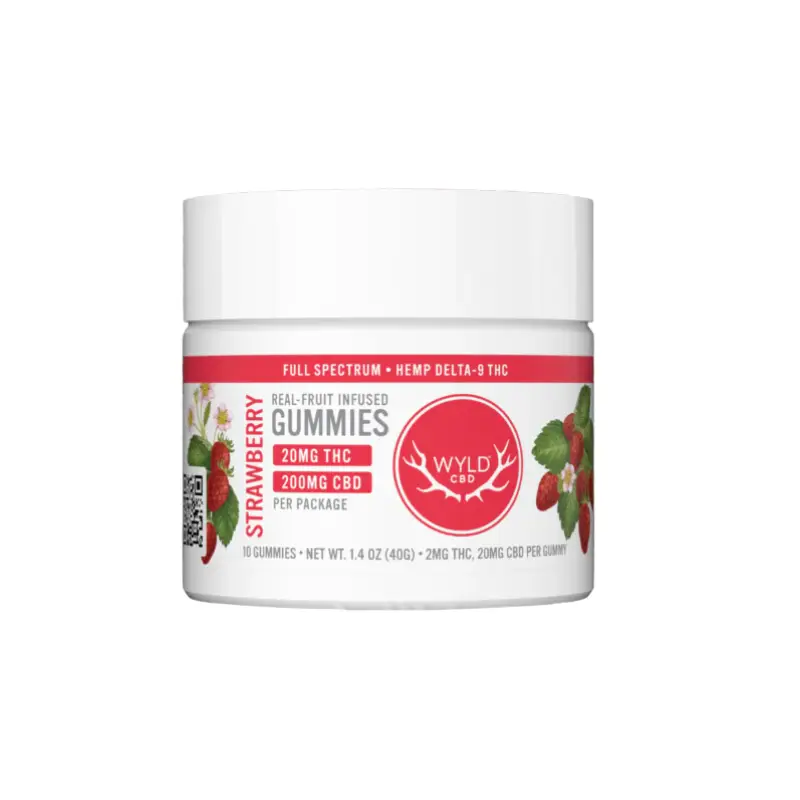 Wyld - 20:2mg CBD:THC Gummies - Strawberry - 10ct