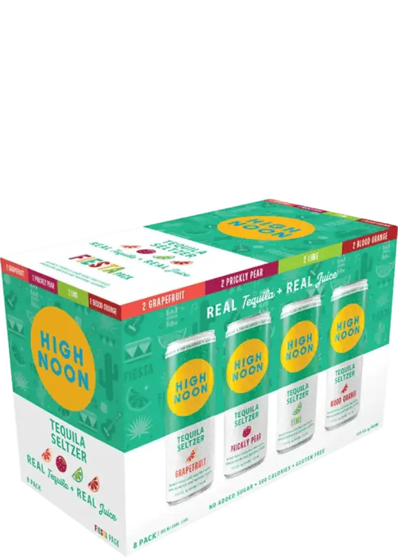 High Noon Fiesta Tequila Variety Pack 8 x 12oz Cans