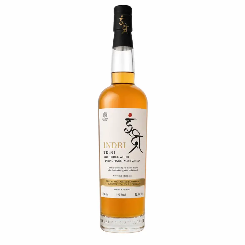 Indri Trini The Three Wood Indian Single Malt Whisky 750ml