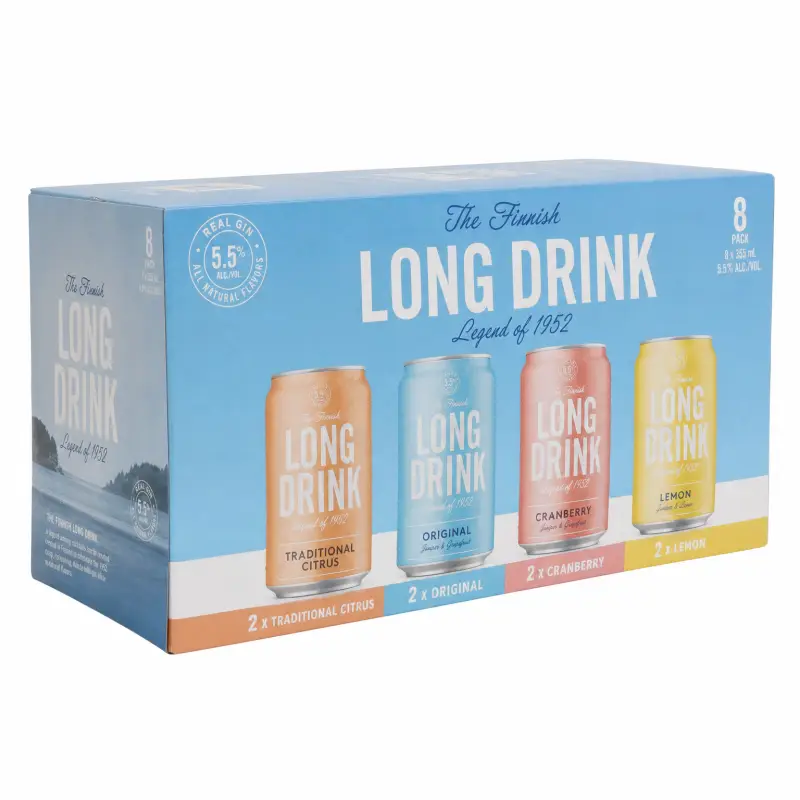 The Finnish Long Drink Variety Pack 8 x 355ml
