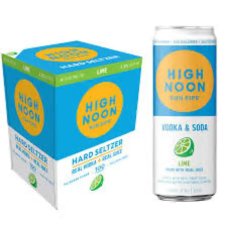 High Noon Lime Vodka & Soda 4 Pack 355ml