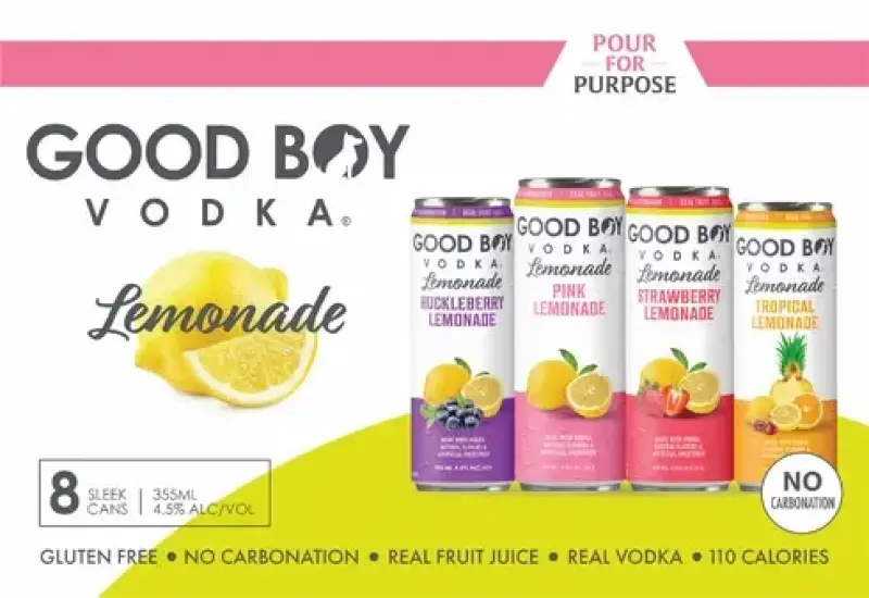 Good Boy Lemonade 8-Pack 8 x 12oz Cans