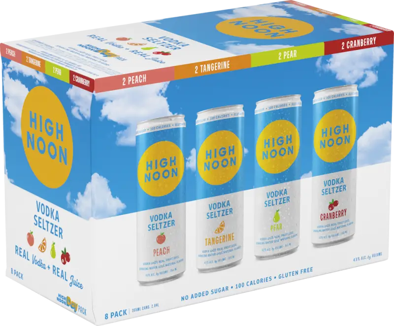 High Noon Day Pack Variety Vodka Seltzer 8pk 355ml
