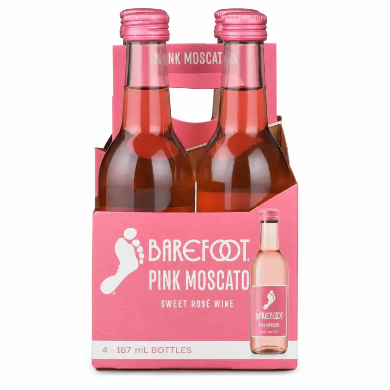 Barefoot Pink Moscato 4x187ml