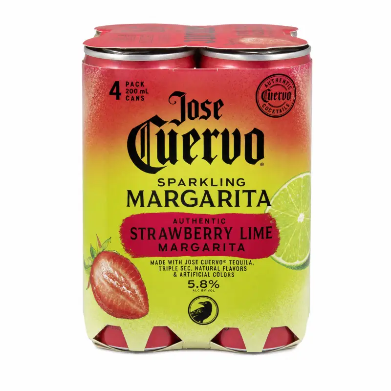 Jose Cuervo Authentic Strawberry Lime Margarita 4x200ml