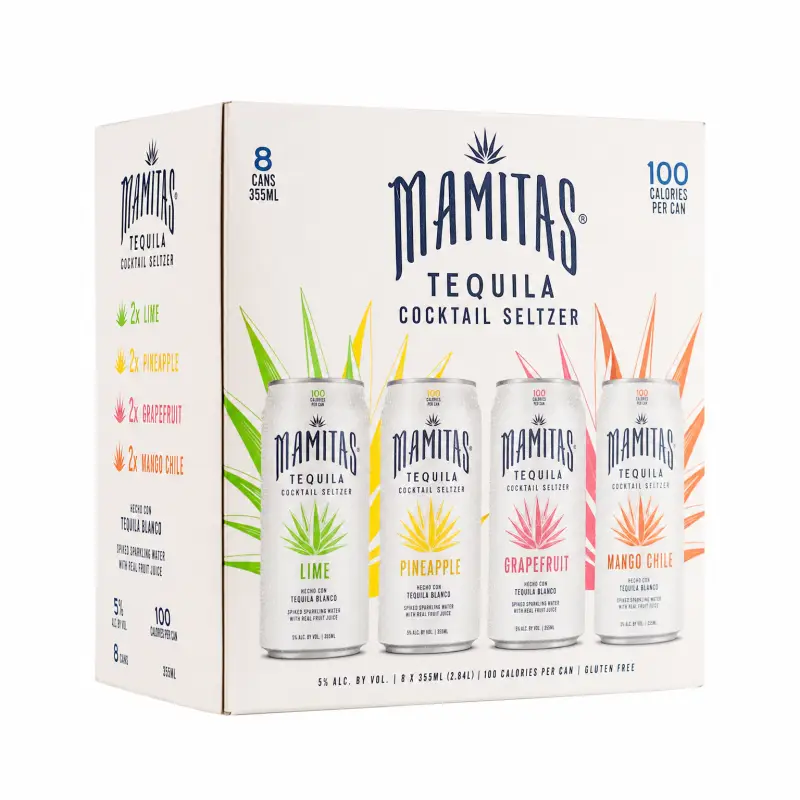 Mamitas Tequila Cocktail Seltzer 8pk-355ml