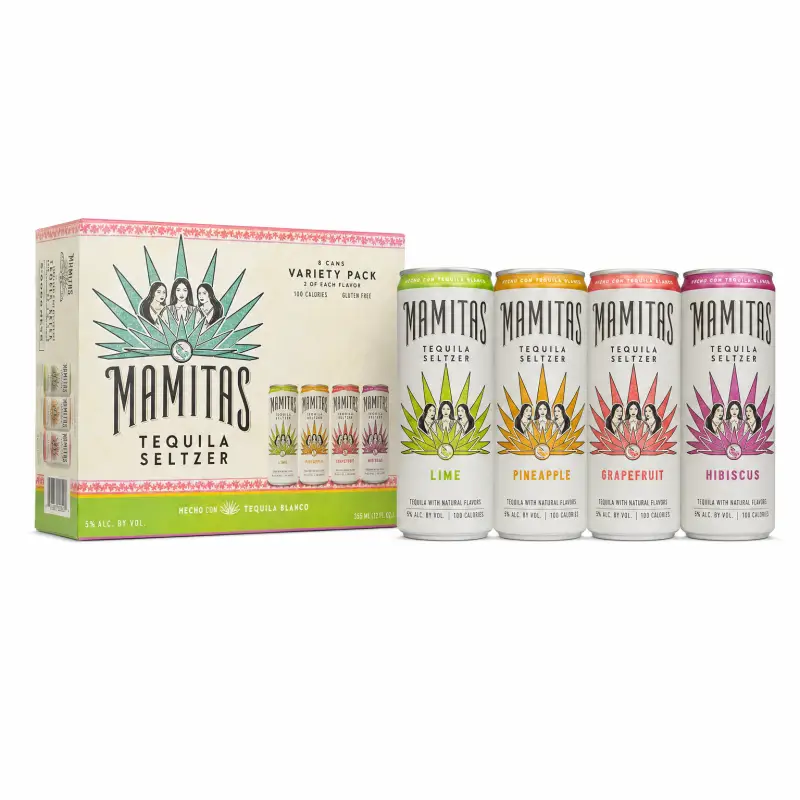 Mamitas Tequila Seltzer Variety Pack 8pk
