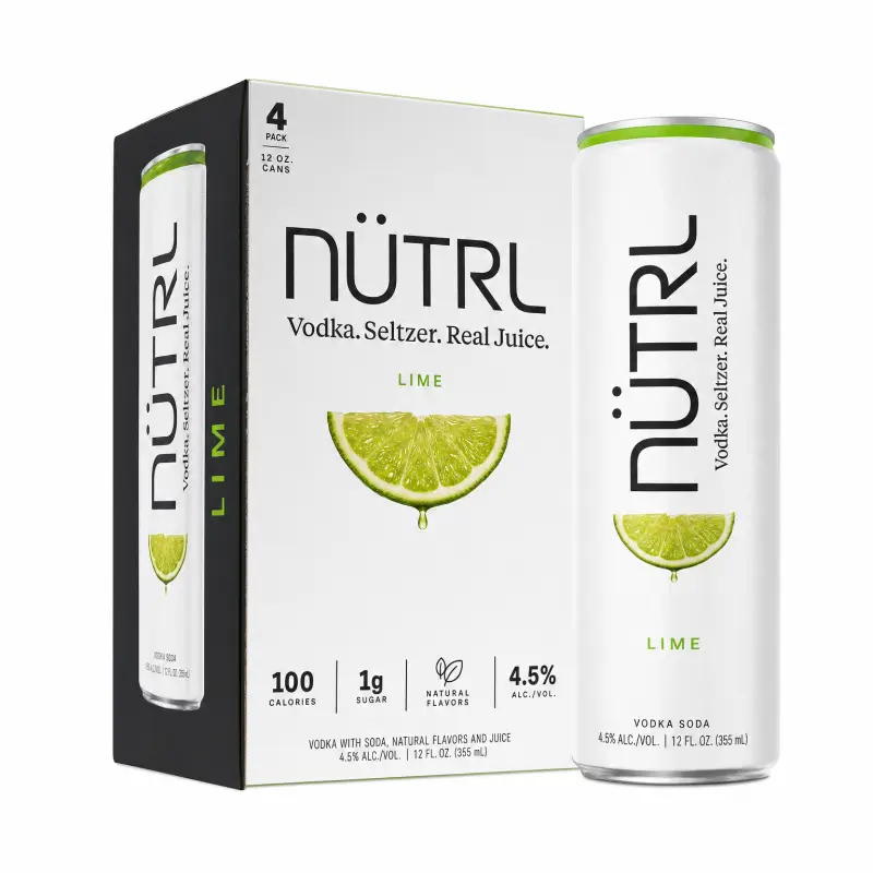 Nütrl Vodka Seltzer Lime 4 Pack 12oz Cans