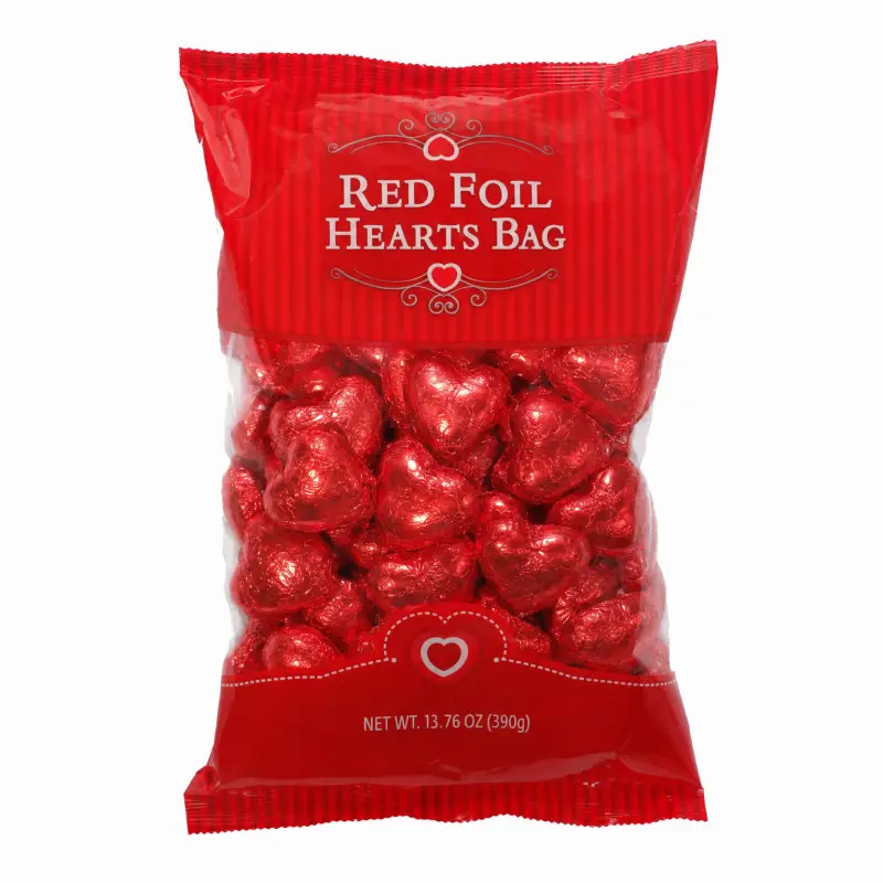 RED FOIL HEARTS BAG