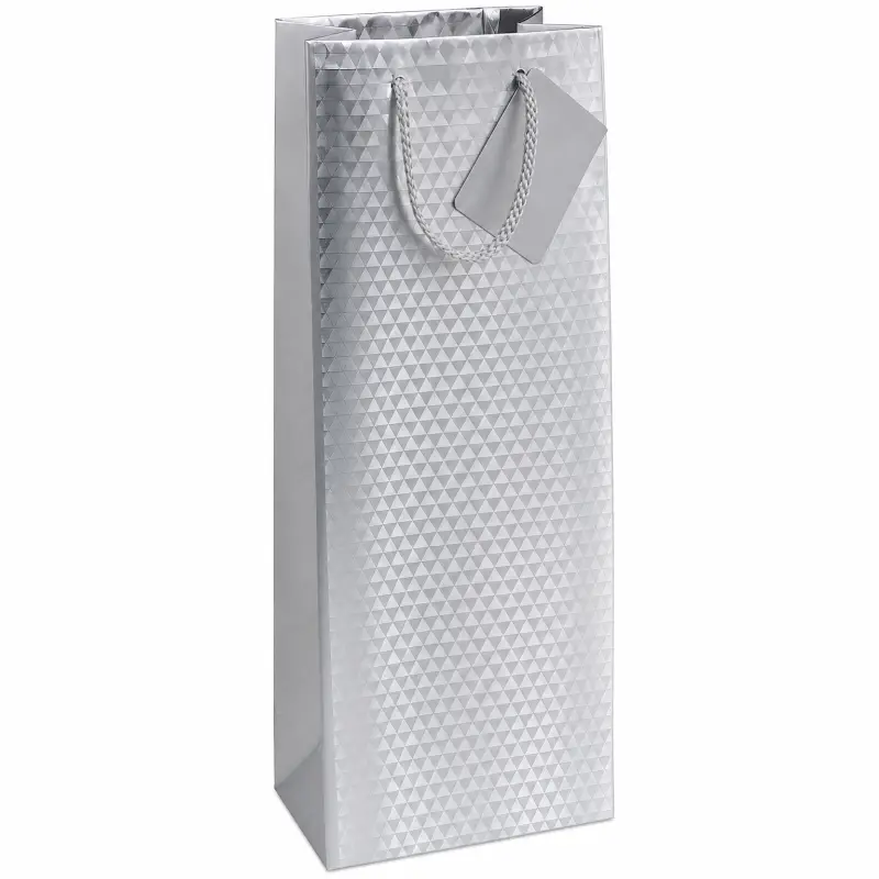 SILV FOIL 2 BTL GIFT BAG