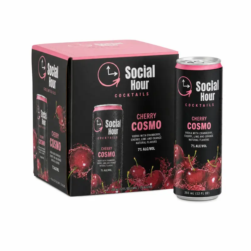 Social Hour Cherry Cosmo Can 4pk 355ml