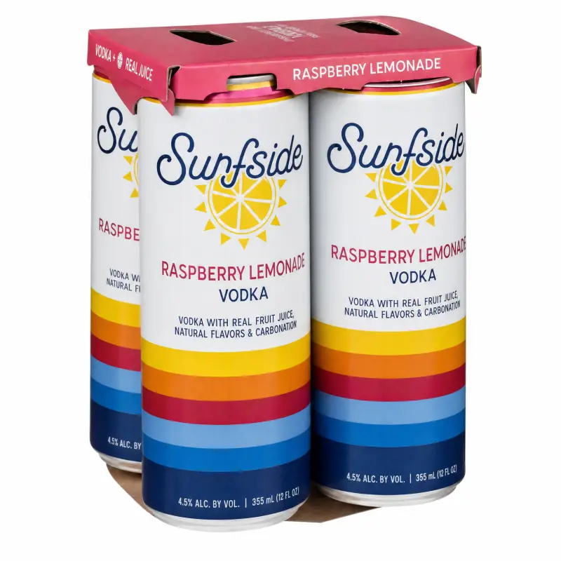 Surfside Raspberry Lemonade Vodka 4pk 355ml Cans