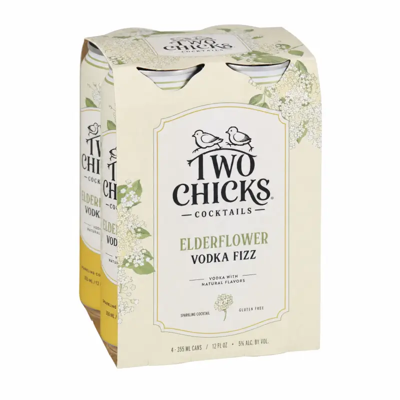 Two Chicks Elderflower Vodka Fizz 4pk 355ml